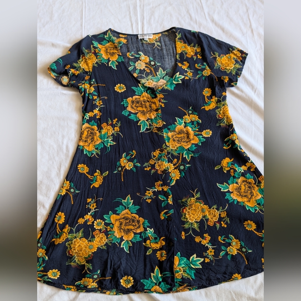Xix Palms Honolulu Hawaii Button Up Dress Size 3